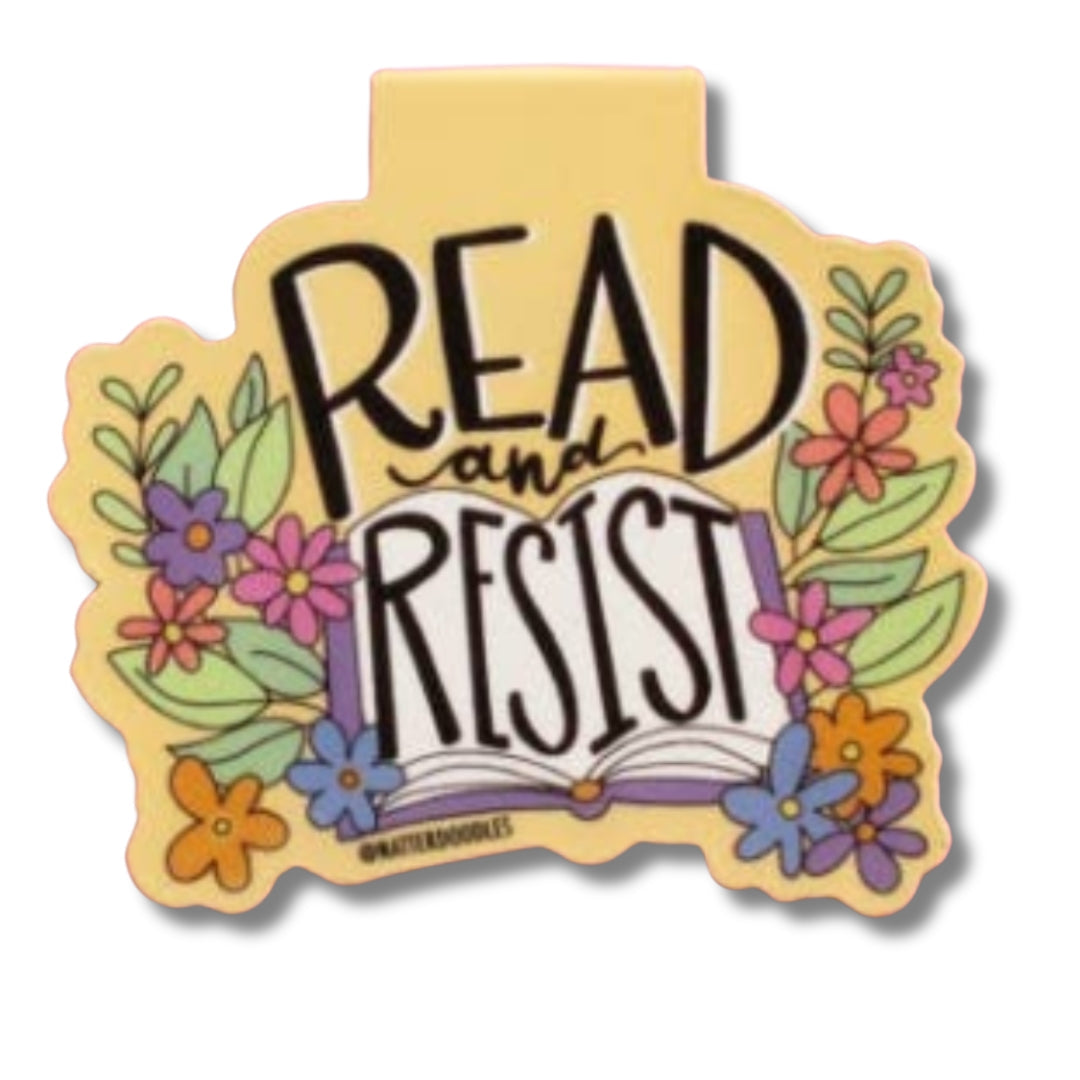 Read and Resist Magnetic Bookmark – Bookish Activist Gift NatterDoodle