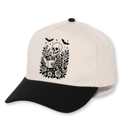 Reading Skeleton - Halloween Bookish Hat