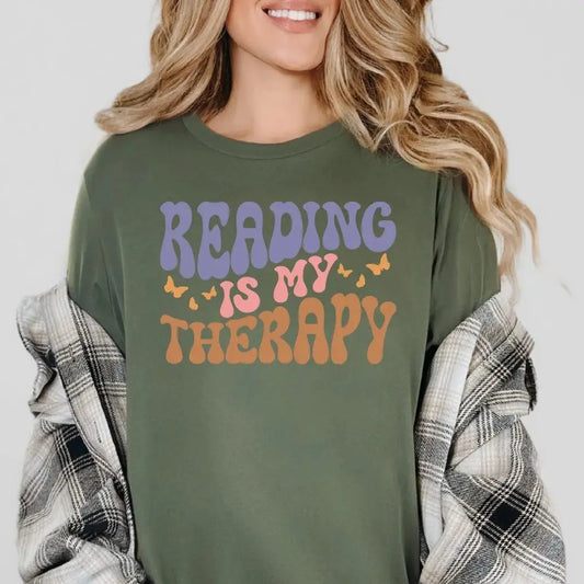 Reading is My Therapy T-Shirt Bookish