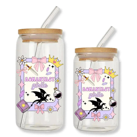 Romantasy Girlie Cup 16 oz. or 20 oz. Glass Can