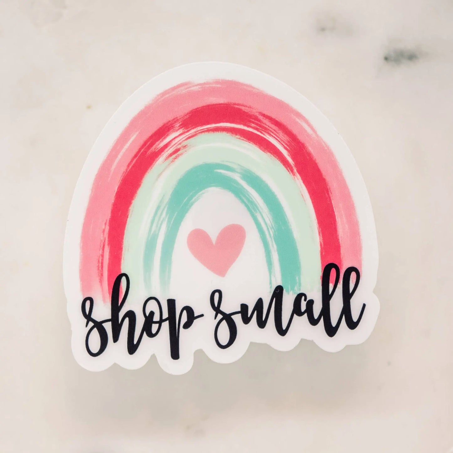 Shop Small Clear, Vinyl Sticker, 3x3 in - Just So Happy