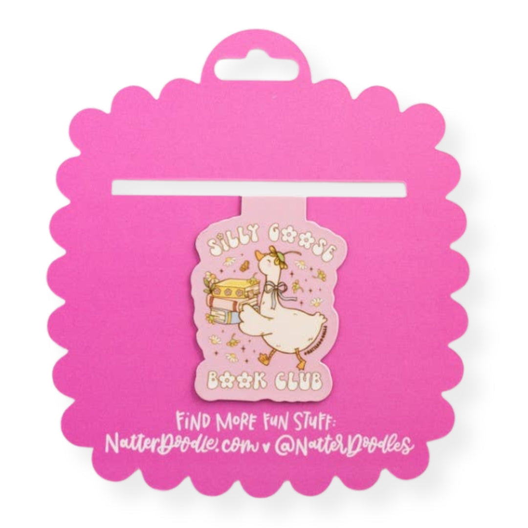 Silly Goose Book Club Magnetic Bookmark – Funny Reader Gift NatterDoodle