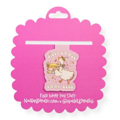 Silly Goose Book Club Magnetic Bookmark – Funny Reader Gift NatterDoodle
