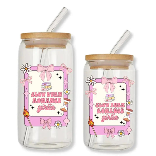 Slow Burn Romance Girlie Cup 16 oz. or 20 oz. Glass Can