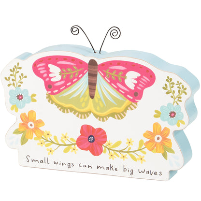 Small Wings Can Make Big Waves Butterfly Shelf Sitter Primitives by Kathy