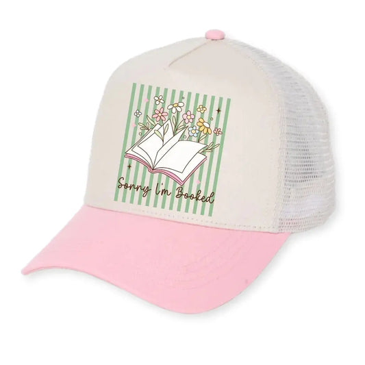 Sorry I'm Booked Hat Striped