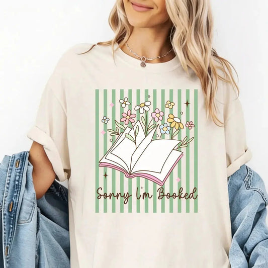 Sorry I'm Booked T-Shirt Stripes