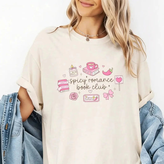 Spicy Romance Book Club T-Shirt Doodles