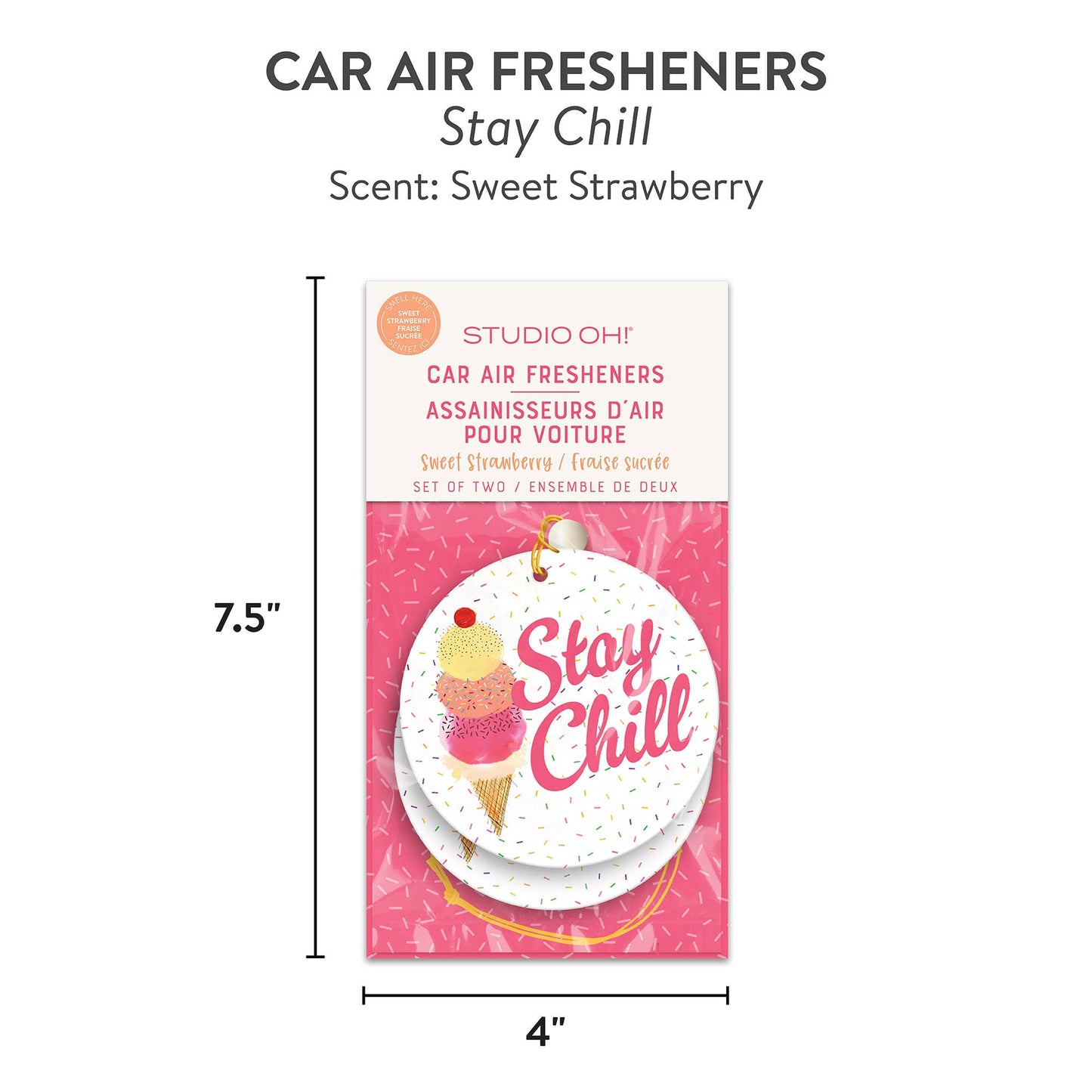 Stay Chill Car Air Freshener Studio Oh!