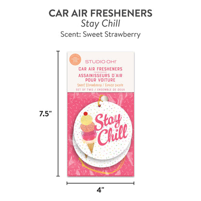 Stay Chill Car Air Freshener Studio Oh!