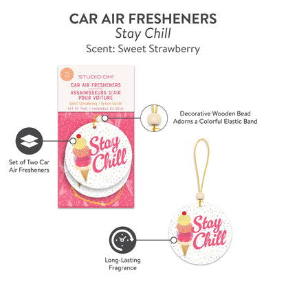 Stay Chill Car Air Freshener Studio Oh!