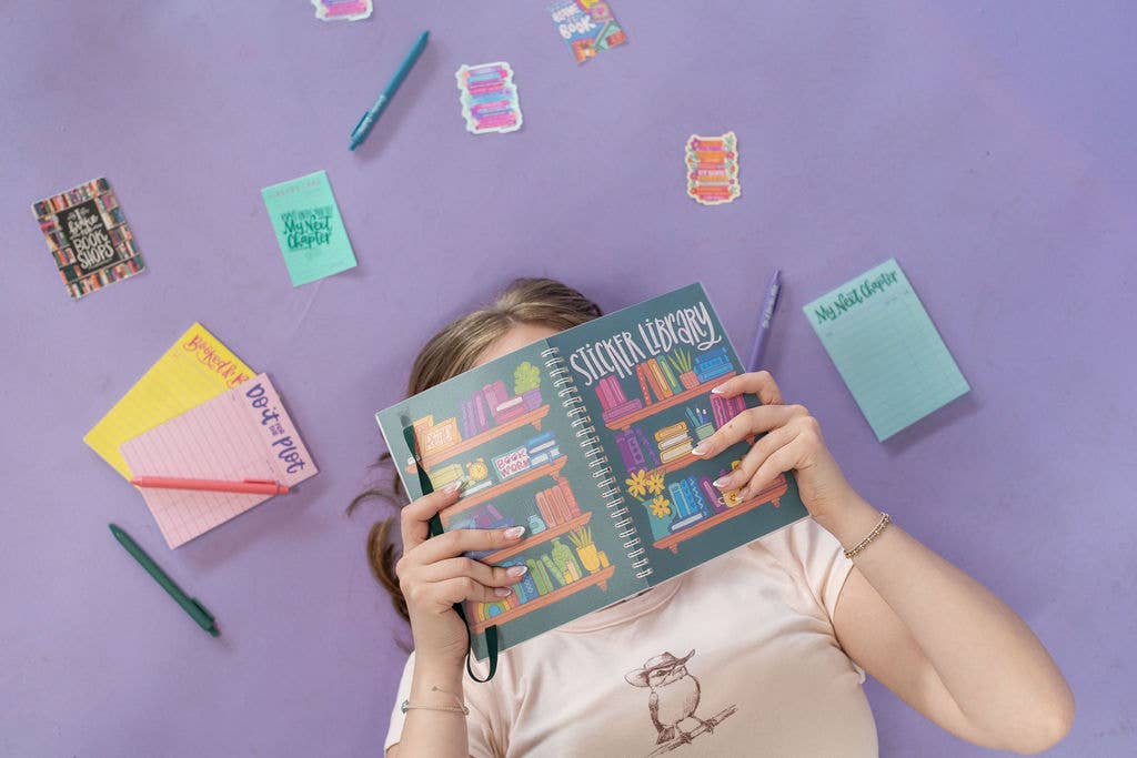 Sticker Library – Colorful Reading Reusable Sticker Book NatterDoodle