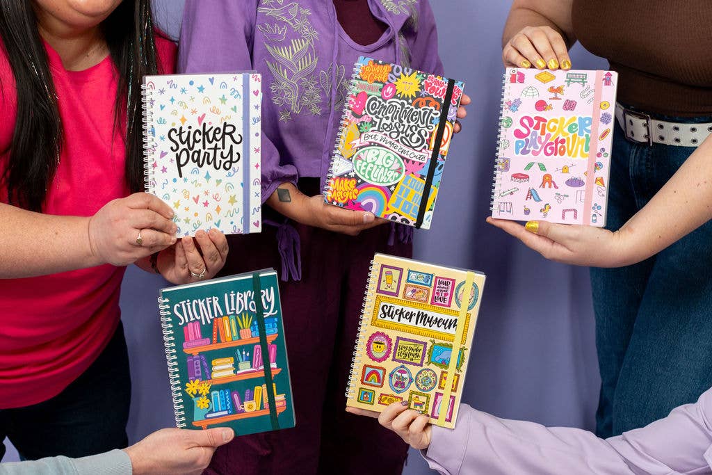 Sticker Party Album – Rainbow Reusable Sticker Book NatterDoodle