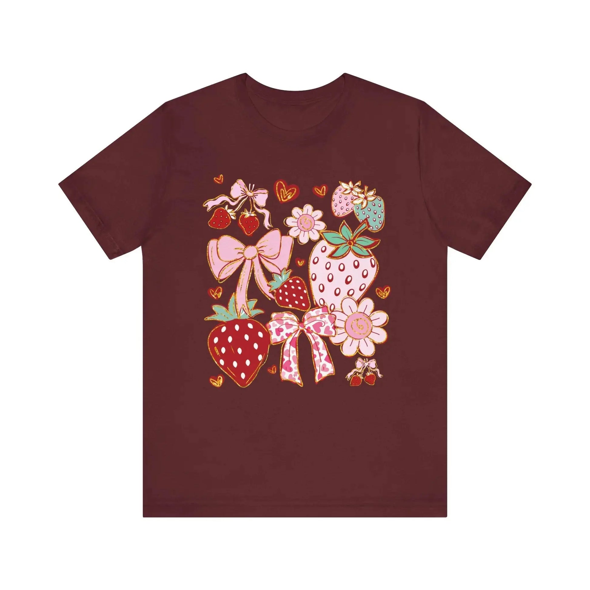 Strawberry Coquette Bows T-Shirt