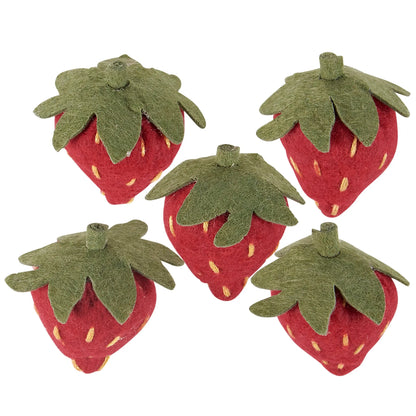 Strawberry Felt Magnet Set