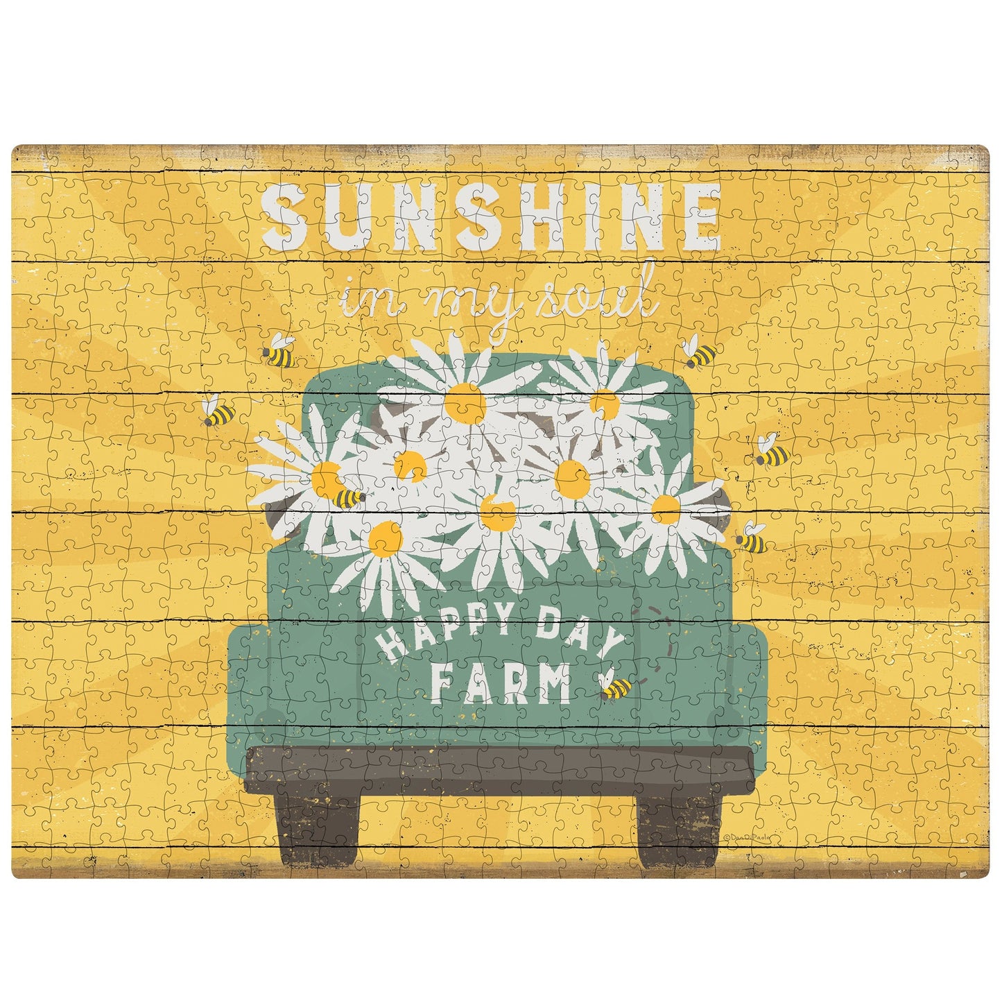 Sunshine Happy Day Farm Puzzle Primitives by Kathy