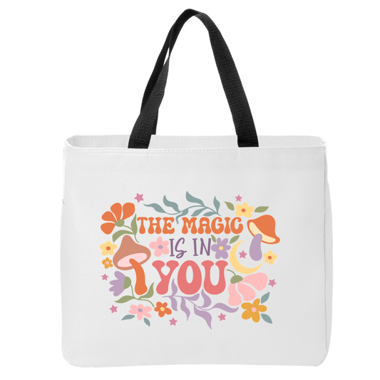 Positivity Floral Tote Bags