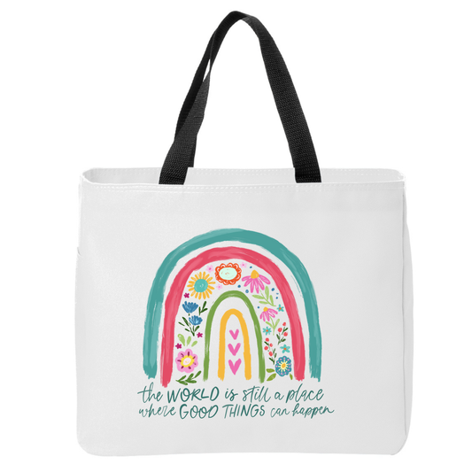 Positivity Floral Tote Bags