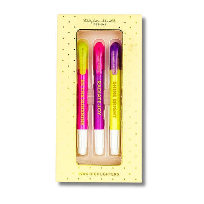 Wax Highlighter Set - Motivational - Asst Clrs - 3 Piece Set Taylor Elliott Designs