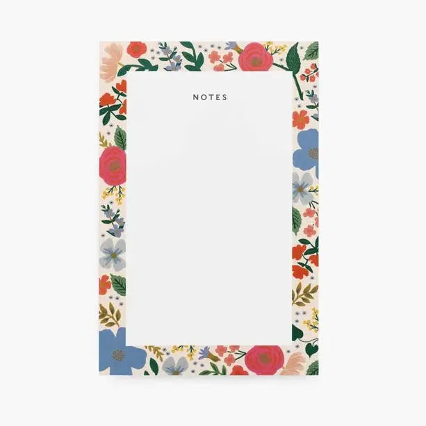 Wild Rose Notes Notepad - Rifle Paper Co. - Just So Happy