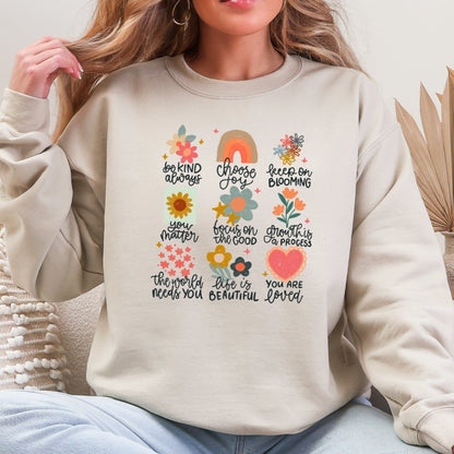 You Matter Choose Joy Life is Beautiful Crewneck Sweatshirt Just So Happy