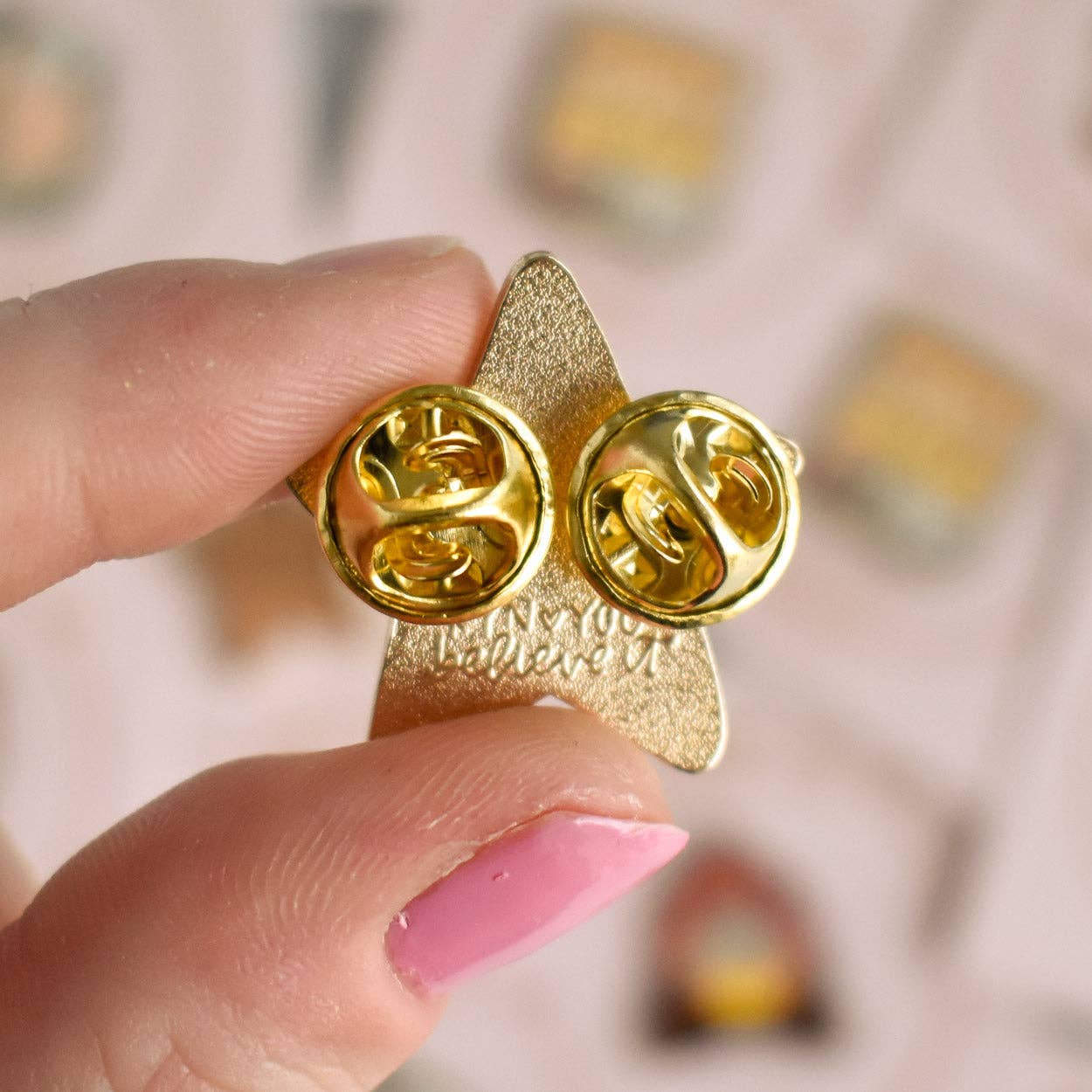 Doing My Very Best Gold Star Pin
