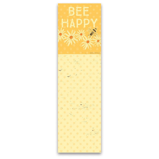 Bee Happy Yellow List Pad Primitives by Kathy