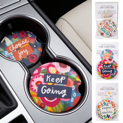 Inspirational Car Coasters | Cute Car Accessories