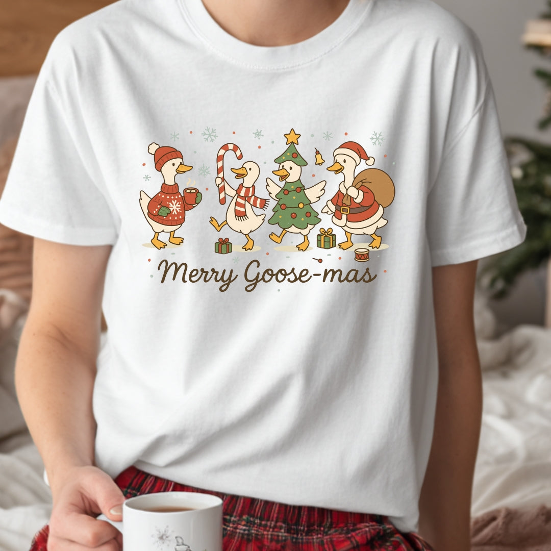 Merry Goosemas Christmas Goose T-Shirt