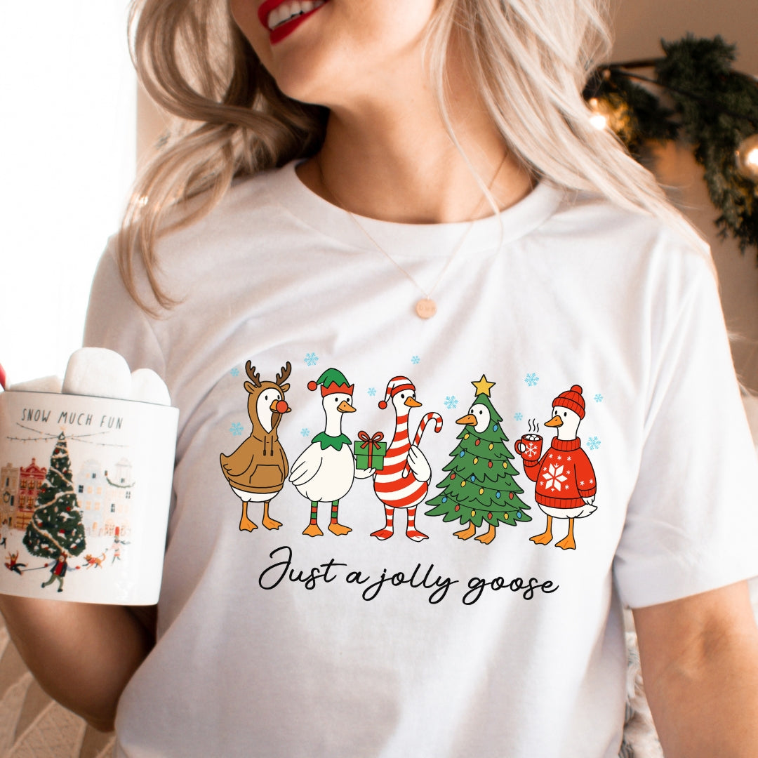 Just a Jolly Goose Christmas T-Shirt