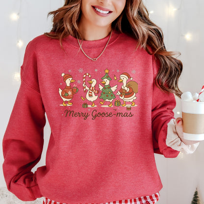 Merry Goosemas Christmas Goose Sweatshirt