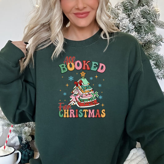 All Booked for Christmas Bookish Sweatshirt
