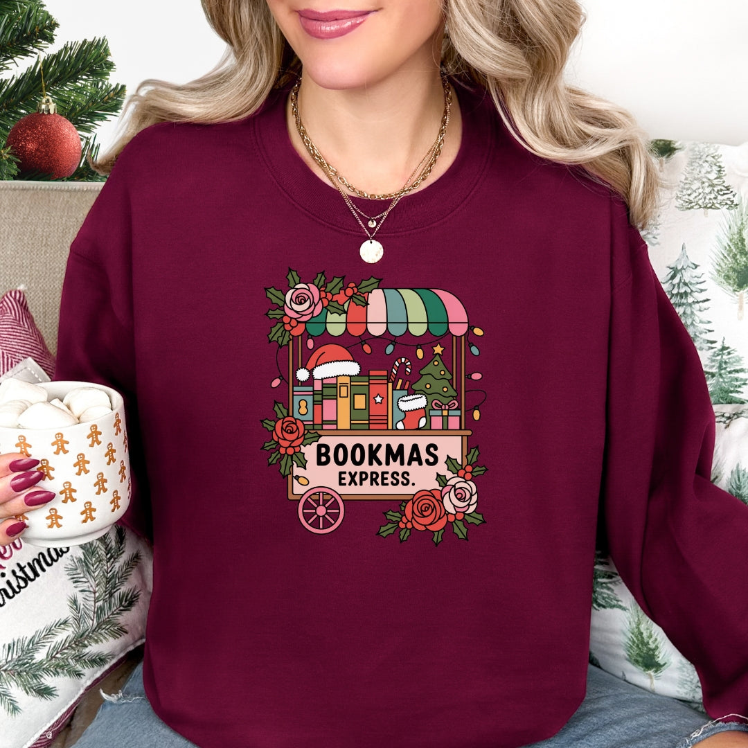 Bookmas Express Bookish Christmas Sweatshirt