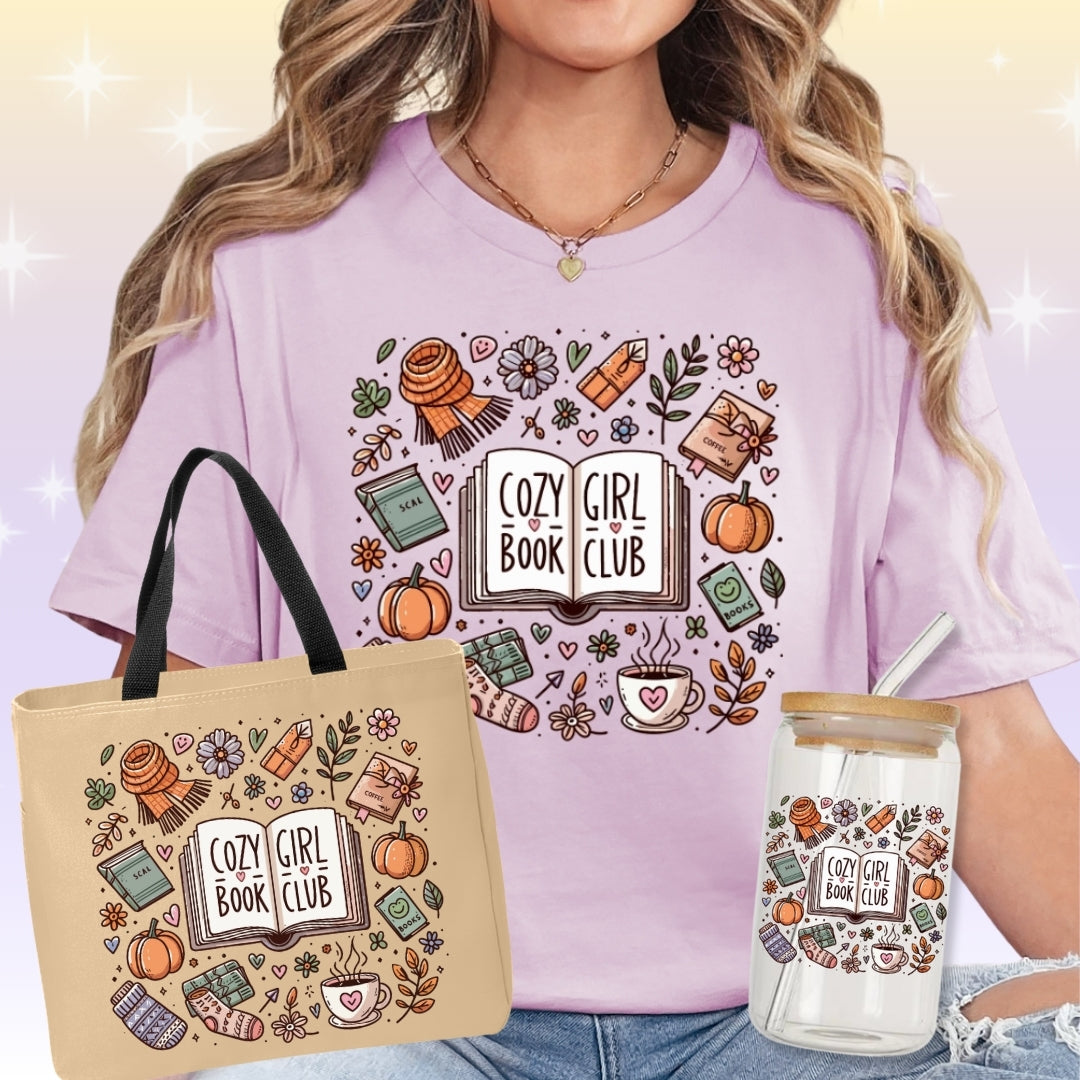 Cozy Girl Book Club Collection T-Shirt Bundle - Includes All 3 Items