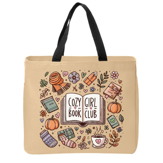 Cozy Girl Book Club Tote Bag