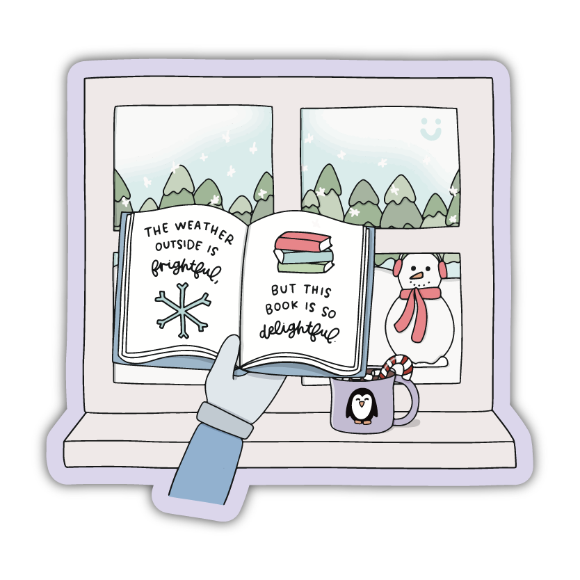 Bookish Christmas Sticker - This Book Is So Delightful