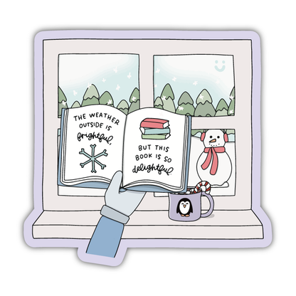 Bookish Christmas Sticker - This Book Is So Delightful