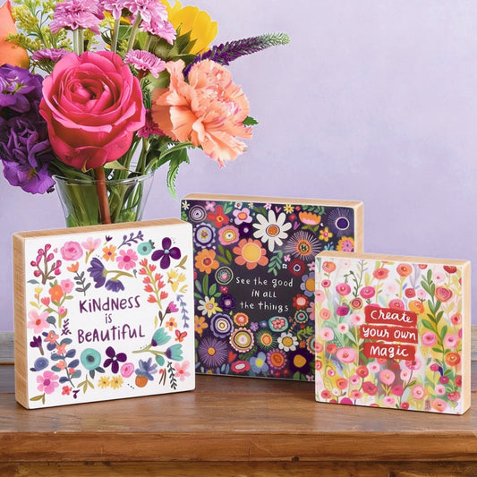 Inspirational Wood Block Signs