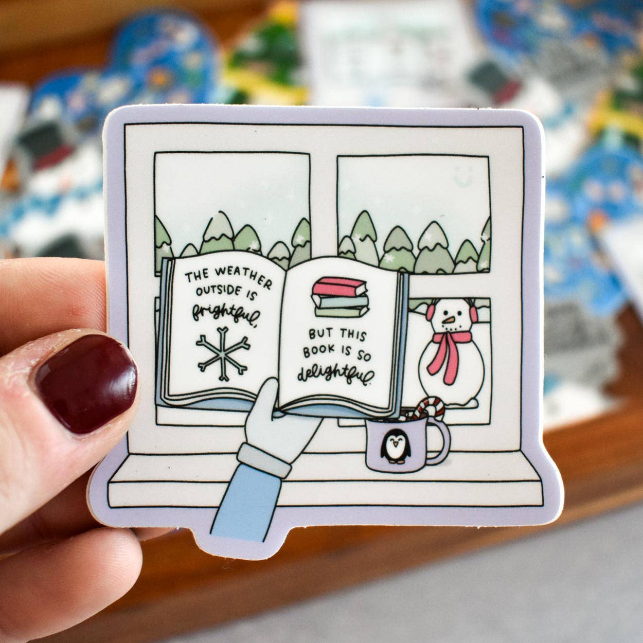 Bookish Christmas Sticker - This Book Is So Delightful