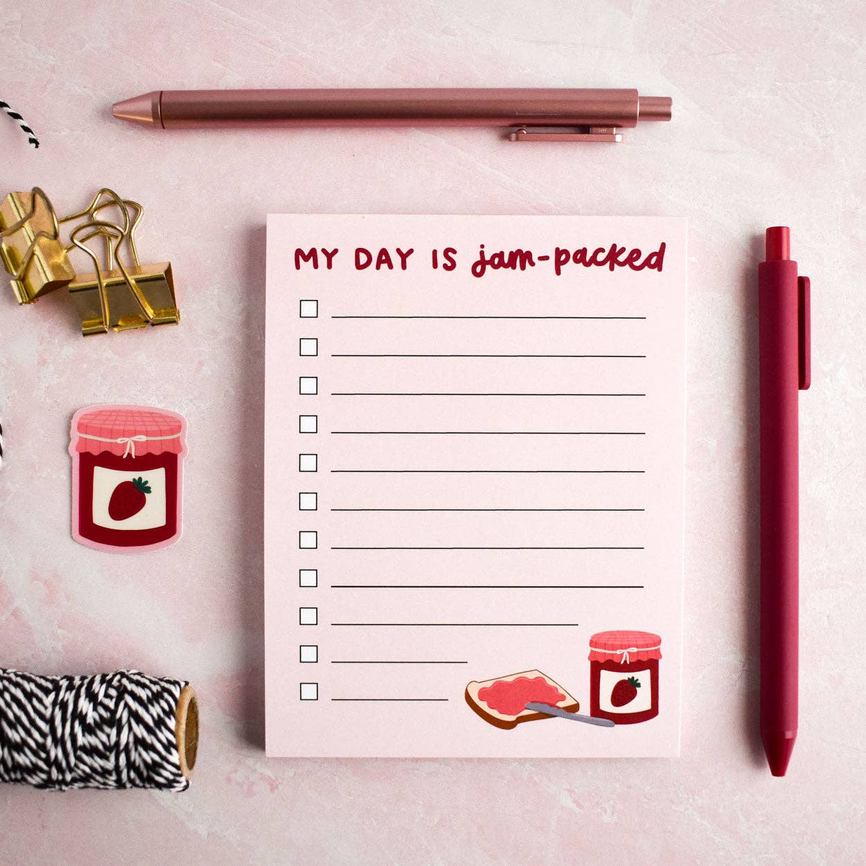 Jam Packed Strawberry Notepad