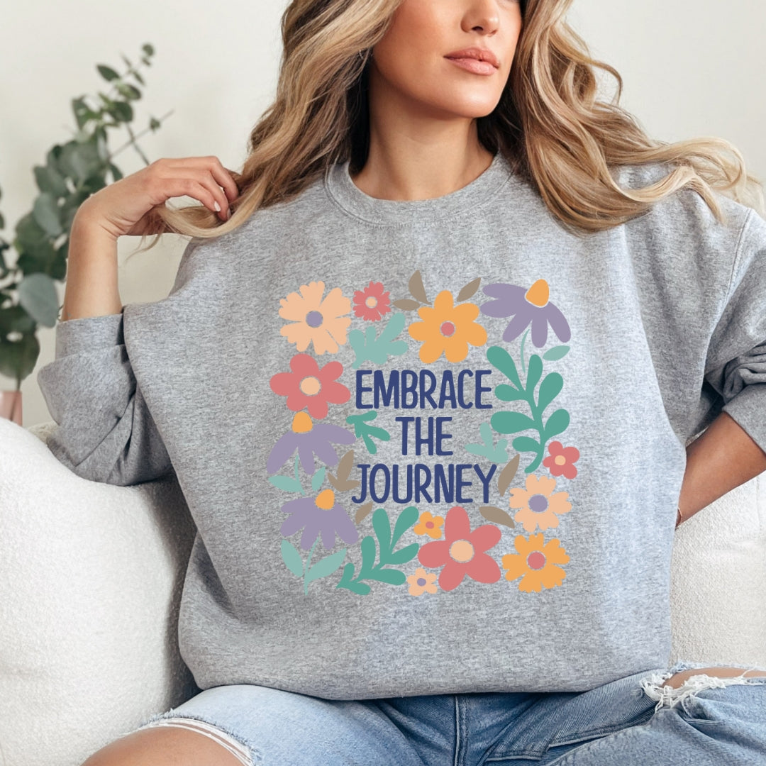 Embrace the Journey Floral Crewneck Sweatshirt