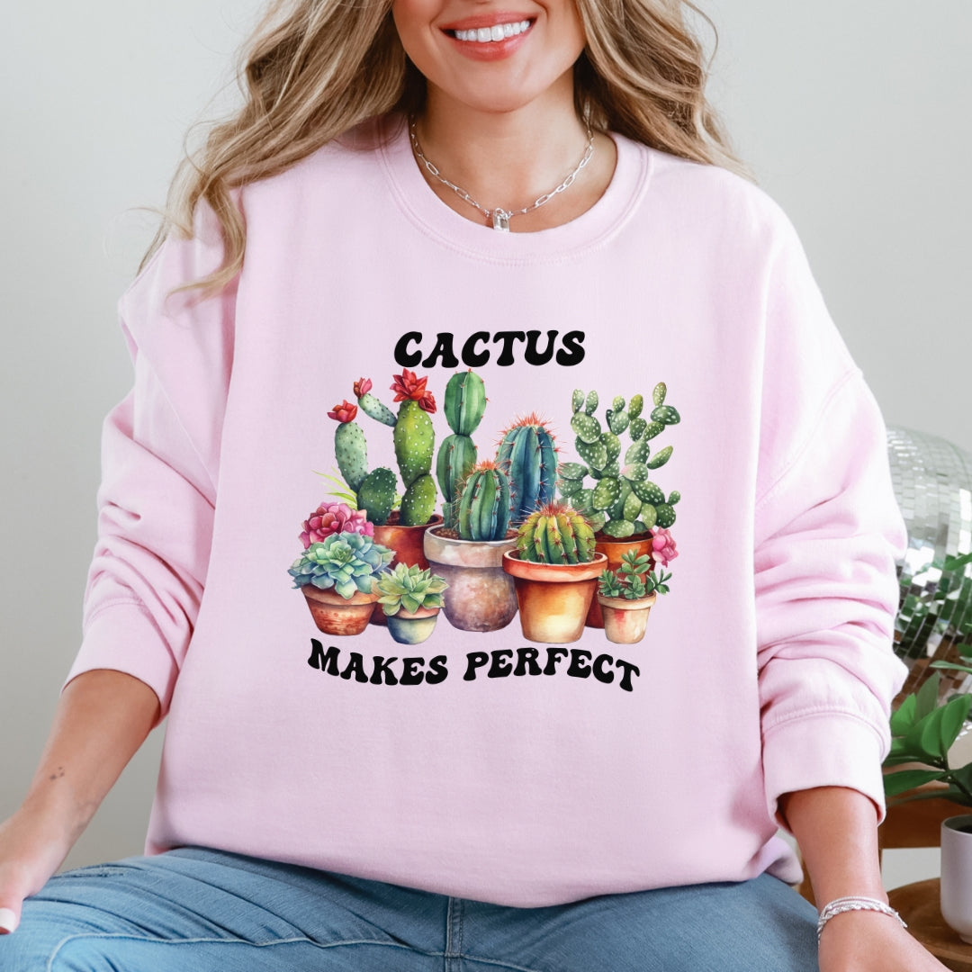 Cactus Makes Perfect Crewneck Sweatshirt