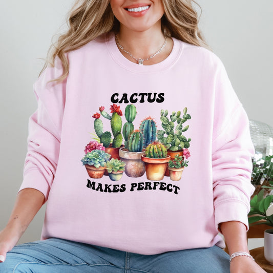 Cactus Makes Perfect Crewneck Sweatshirt