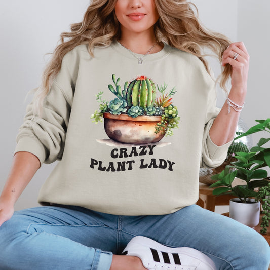 Crazy Plant Lady Crewneck Sweatshirt