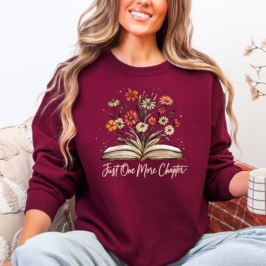 Just One More Chapter Bookish Crewneck Sweatshirt