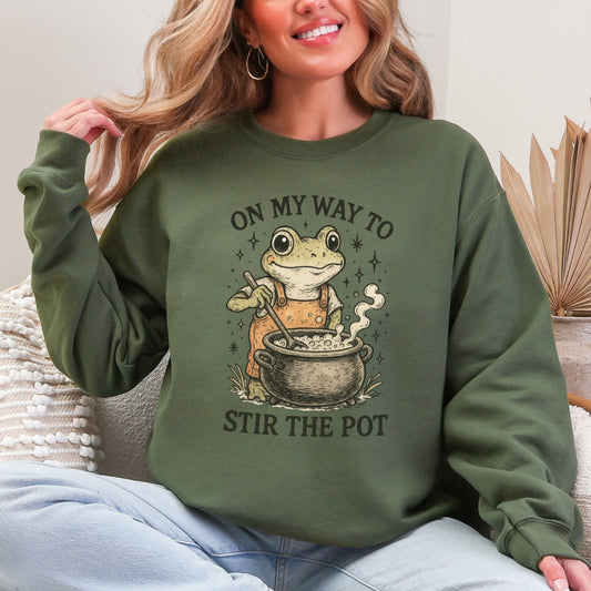 On My Way to Stir the Pot Crewneck Sweatshirt