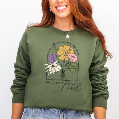 Brighter Days Ahead Floral Crewneck Sweatshirt