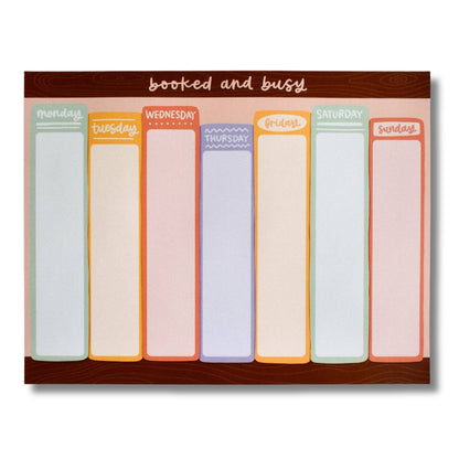 Bookish Notepad - Large Booked and Busy Weekly Planner