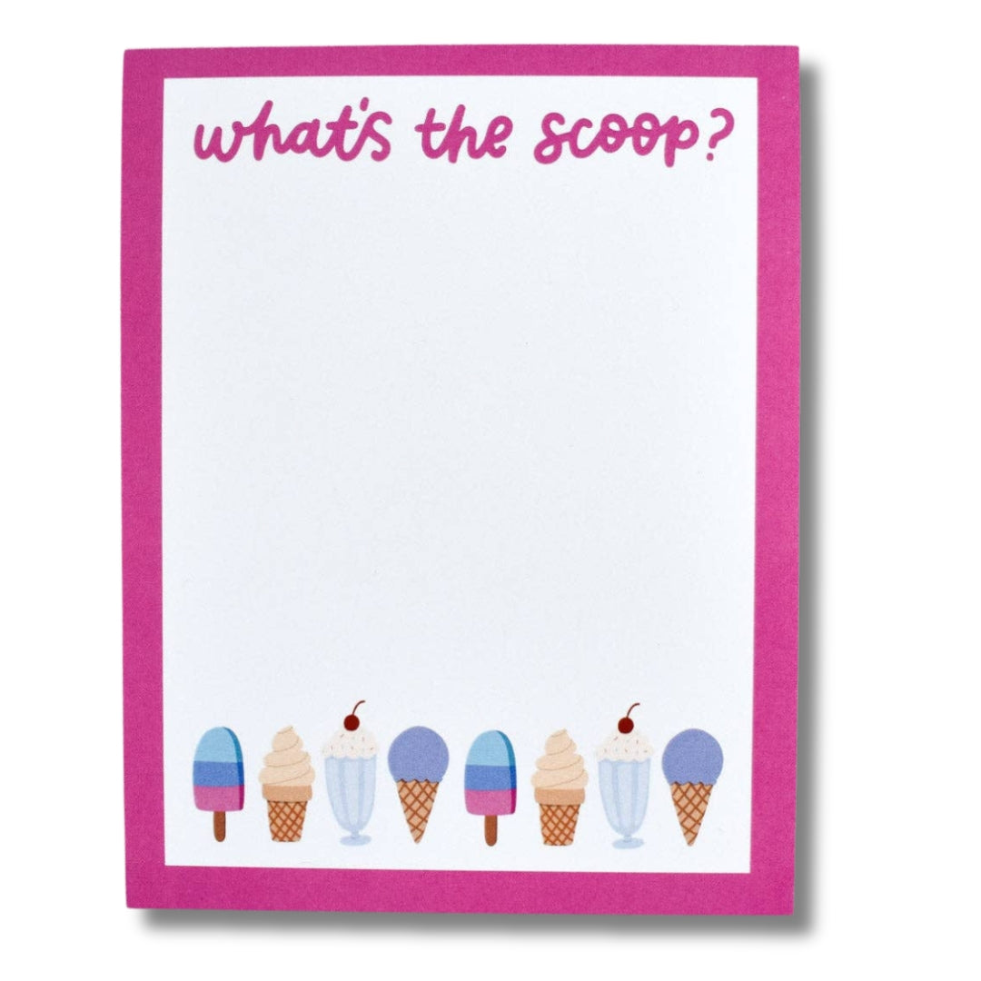 Ice Cream Notepad What's The Scoop
