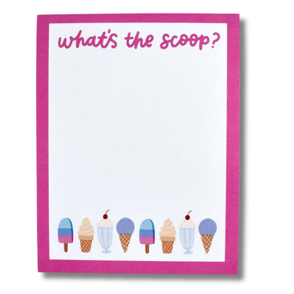 Ice Cream Notepad What's The Scoop